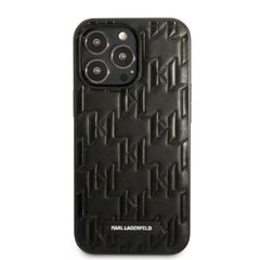 Karl Lagerfeld Monogram Plaque Case for iPhone 13 Pro Max - Black-thumb-2