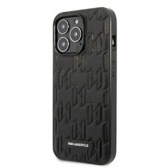Karl Lagerfeld Monogram Plaque Case for iPhone 13 Pro Max - Black-thumb-1