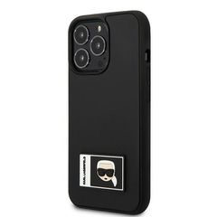 Karl Lagerfeld Ikonik Patch Case for iPhone 13 Pro / iPhone 13 - Black-thumb-1
