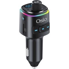 Osio OFT-4240BT FM transmitter και φορτιστής με Bluetooth, Fast Charge USB +amp; USB Type-C, micro SD και LED