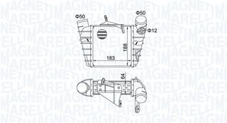 Ψυγείο αέρα υπερπλήρωσης SEAT CORDOBA, IBIZA III; SKODA FABIA I, FABIA I PRAKTIK, FABIA II, ROOMSTER, ROOMSTER PRAKTIK; VW FOX, POLO, POLO IV 1.4-1.9D 08.99-