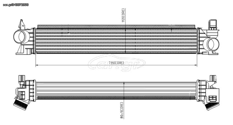 Ψυγείο αέρα υπερπλήρωσης  CITROEN JUMPER II; FIAT DUCATO; PEUGEOT BOXER 2.0D-3.0D 04.06-