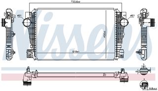 Ψυγείο αέρα υπερπλήρωσης  VW AMAROK 2.0D 09.11-05.22