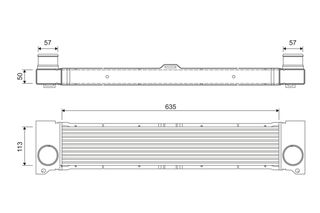 Ψυγείο αέρα υπερπλήρωσης  MERCEDES VIANO (W639), VITO / MIXTO (W639), VITO (W639) OM646.980/OM646.982/OM646.983 09.03-