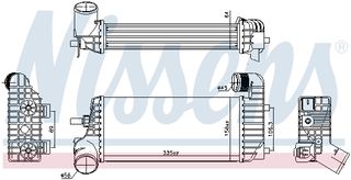 Ψυγείο αέρα υπερπλήρωσης FORD FOCUS III, FOCUS III/HATCHBACK 1.0-Electric 07.10-02.20