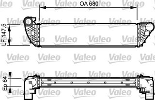Ψυγείο αέρα υπερπλήρωσης  RENAULT ESPACE IV, LAGUNA II 1.9D/2.0D/2.2D 03.01-