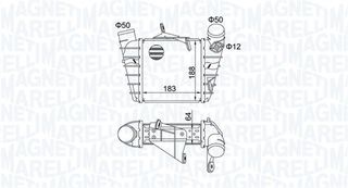 Ψυγείο αέρα υπερπλήρωσης SEAT CORDOBA, IBIZA III; SKODA FABIA I, FABIA I PRAKTIK, FABIA II, ROOMSTER, ROOMSTER PRAKTIK; VW FOX, POLO, POLO IV 1.4-1.9D 08.99-