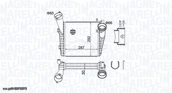 Ψυγείο αέρα υπερπλήρωσης AUDI Q7; PORSCHE CAYENNE; VW TOUAREG 2.5D-6.0D 09.02-03.18