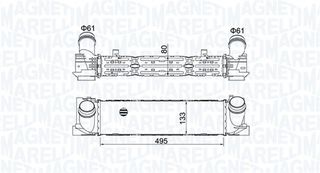 Ψυγείο αέρα υπερπλήρωσης  BMW 1 (F20), 1 (F21), 2 (F22, F87), 2 (F23), 3 (F30, F80), 3 (F31), 3 GRAN TURISMO (F34), 4 (F32, F82), 4 (F33, F83), 4 GRAN COUPE (F36) 1.5D-2.0D 07.11-