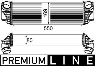 Ψυγείο αέρα υπερπλήρωσης BMW 5 (F10), 5 (F11), 5 GRAN TURISMO (F07), 6 (F12), 6 (F13), 6 GRAN COUPE (F06), 7 (F01, F02, F03, F04) 2.0D/3.0D 09.09-10.18