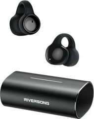 Riversong Μαύρα AirClip L3 In-ear Bluetooth Handsfree Ακουστικά με Θήκη Φόρτισης