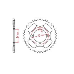 Γρανάζι Πίσω SFR Για HONDA ASTREA SUPRA 100cc NF DISC 1998 1999 2000 2001 2002 2003