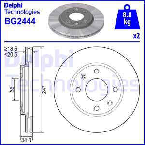 DELPHI ΔΙΣΚΟΠΛΑΚΕΣ (1τεμ.) DELPHI BG2444