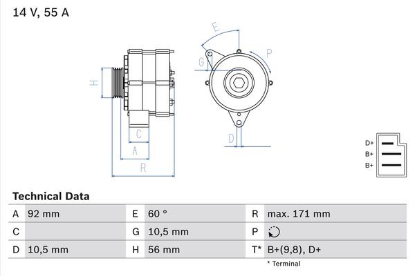 BOSCH BX ΔΥΝΑΜΟ MERCEDES BOSCH 0 986 033 740