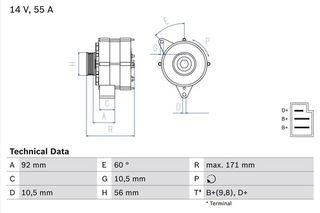BOSCH BX ΔΥΝΑΜΟ MERCEDES BOSCH 0 986 033 740