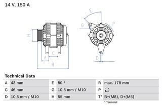 BOSCH BX ΔΥΝΑΜΟ PSA BOSCH 0 986 041 930