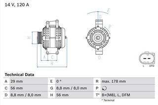 BOSCH BX ΔΥΝΑΜΟ VAG BOSCH 0 986 046 160
