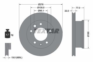 TEXTAR ΔΙΣΚΟΠΛΑΚΕΣ MERCEDES TEXTAR 92131503