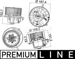 MAHLE-BEHR ΒΕΝΤΙΛΑΤΕΡ ΕΣΩΤΕΡΙΚΟΥ ΧΩΡΟΥ MAHLE AB 149 000P