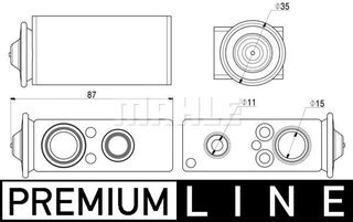 MAHLE-BEHR ΒΑΛΒΙΔΑ ΕΚΤΟΝΩΣΗΣ A/C MAHLE AVE 18 000P