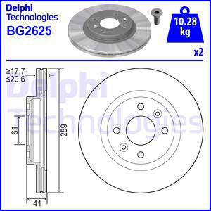 DELPHI ΔΙΣΚΟΠΛΑΚΕΣ (1τεμ.) DELPHI BG2625