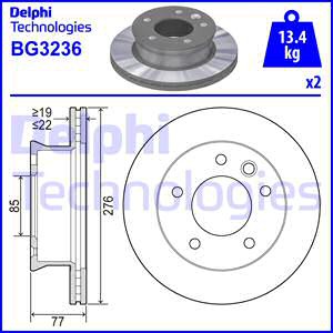 DELPHI ΔΙΣΚΟΠΛΑΚΕΣ (1τεμ.) DELPHI BG3236