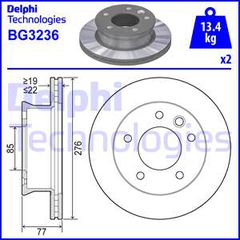DELPHI ΔΙΣΚΟΠΛΑΚΕΣ (1τεμ.) DELPHI BG3236