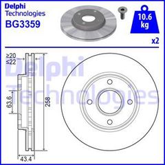 DELPHI ΔΙΣΚΟΠΛΑΚΕΣ (1τεμ.) DELPHI BG3359
