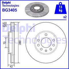 DELPHI ΔΙΣΚΟΠΛΑΚΕΣ (1τεμ.) DELPHI BG3405