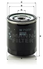 MANN ΦΙΛΤΡΑ ΛΑΔΙΟΥ V.W MANN-FILTER W 712/54