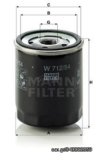 MANN ΦΙΛΤΡΑ ΛΑΔΙΟΥ V.W MANN-FILTER W 712/54