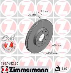 ZIMMERMANN (17210/6572.10) ΔΙΣΚ/ΚΕΣ OPEL COAT Z ZIMMERMANN 430.1482.20