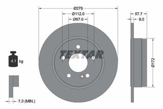 TEXTAR ΔΙΣΚΟΠΛΑΚΕΣ MERCEDES-BENZ TEXTAR 92163103