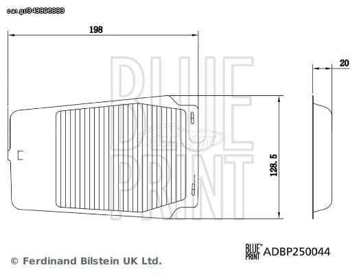 BLUEPRINT ΦΙΛΤΡΑ ΚΑΜΠΙΝΑΣ BLUE PRINT ADBP250044