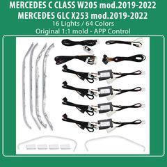 MEGASOUND - DIQ AMBIENT 8161 DCK BENZ C CLASS (W205) - GLC (X253) mod.2019-2022 (Digital iQ Ambient Light for Mercedes C & GLC, 16 Lights)