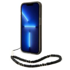 Guess Translucent Pearl Strap Case for iPhone 14 Pro - Black-thumb-3
