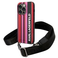 Karl Lagerfeld KLHCP14LSTSTP iPhone 14 Pro 6,1" hardcase różowy/pink Color Stripes Strap