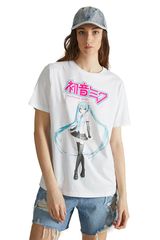 Alcott Hatsune Miku T-Shirt White Γυναικείο Slim Fit - TS0126DOAY14