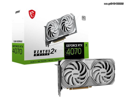 MSI VENTUS GeForce RTX 4070 2X WHITE 12G OC NVIDIA 12 GB GDDR6X