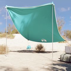 vidaXL Σκίαστρο Παραλίας με Στηρίγματα Άμμου Πράσινο 304 x 300 εκ.