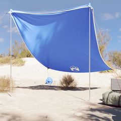 vidaXL Σκίαστρο Παραλίας με Στηρίγματα Άμμου Μπλε 214x236 εκ.