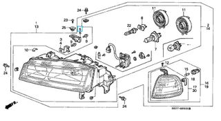 ΒΑΣΗ ΣΤΗΡΙΞΗΣ ΔΕΞΙΟΥ ΦΑΝΑΡΙΟΥ HONDA PRELUDE '92-'96 (33114SS0003)