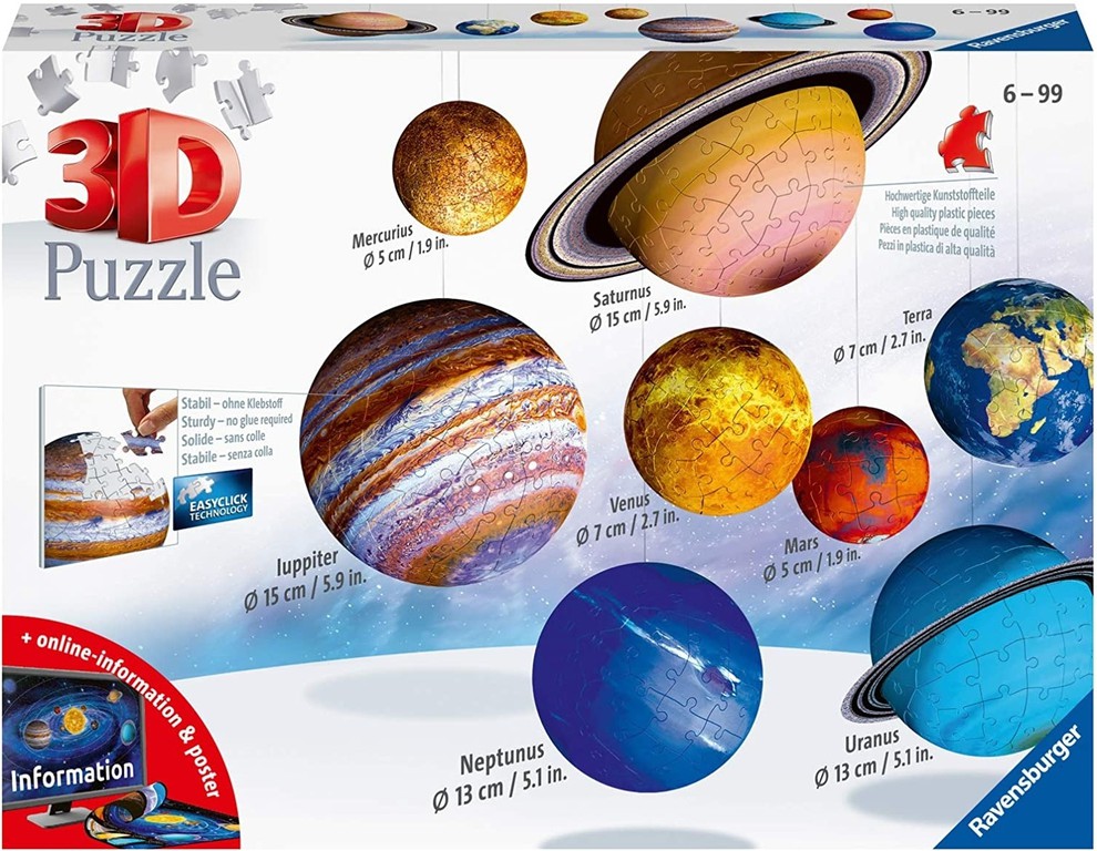 Ravensburger 3D Puzzle: Solar System (522pcs) (11668)