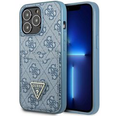 Guess 4G Triangle Logo Cardslot Case for iPhone 13 Pro / 13 - Blue-thumb-0