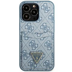 Guess 4G Triangle Logo Cardslot Case for iPhone 13 Pro / 13 - Blue-thumb-2