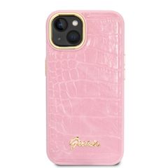 Guess Croco Collection case for iPhone 14 Plus - pink-thumb-2