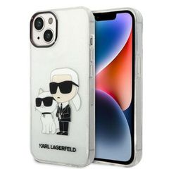 Karl Lagerfeld Glitter Karl case for iPhone 14 Plus - transparent