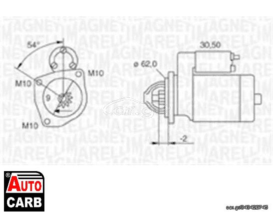 Μίζα MAGNETI MARELLI 063720027010 για PEUGEOT 405 1987-1999, PEUGEOT 406 1995-2005, PEUGEOT 508 2010-2018