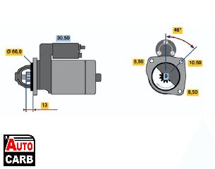 Μίζα BOSCH 0986011651090 για RENAULT 6 1969-1987, RENAULT 7 1975-1982, RENAULT 8 1962-1976