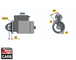 Μίζα BOSCH 0986012610090 για ALFA ROMEO GIULIETTA 1977-1985